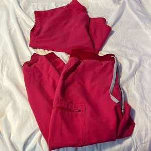 PINK M Rafaela top & L Zamora joggers